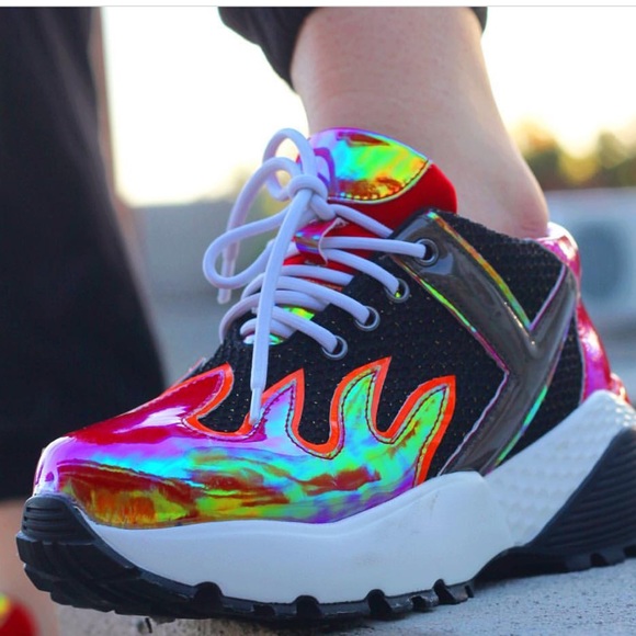 YRU Shoes - 🖤Sold!🖤YRU Blaz3 Holographic Dad Sneakers size 6